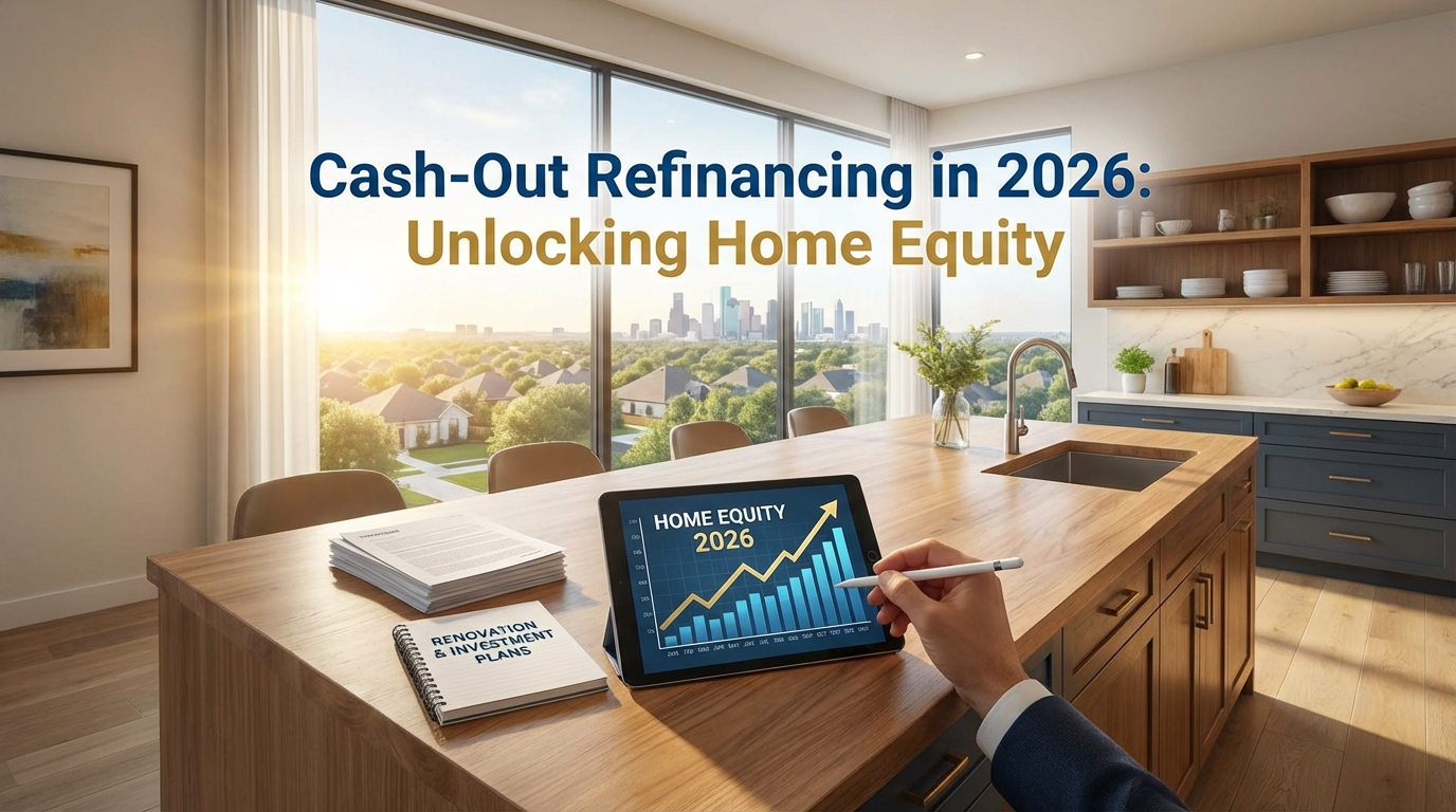 Homeowner accessing cash-out refinancing in 2026 to fund renovations, investments, or debt consolidation