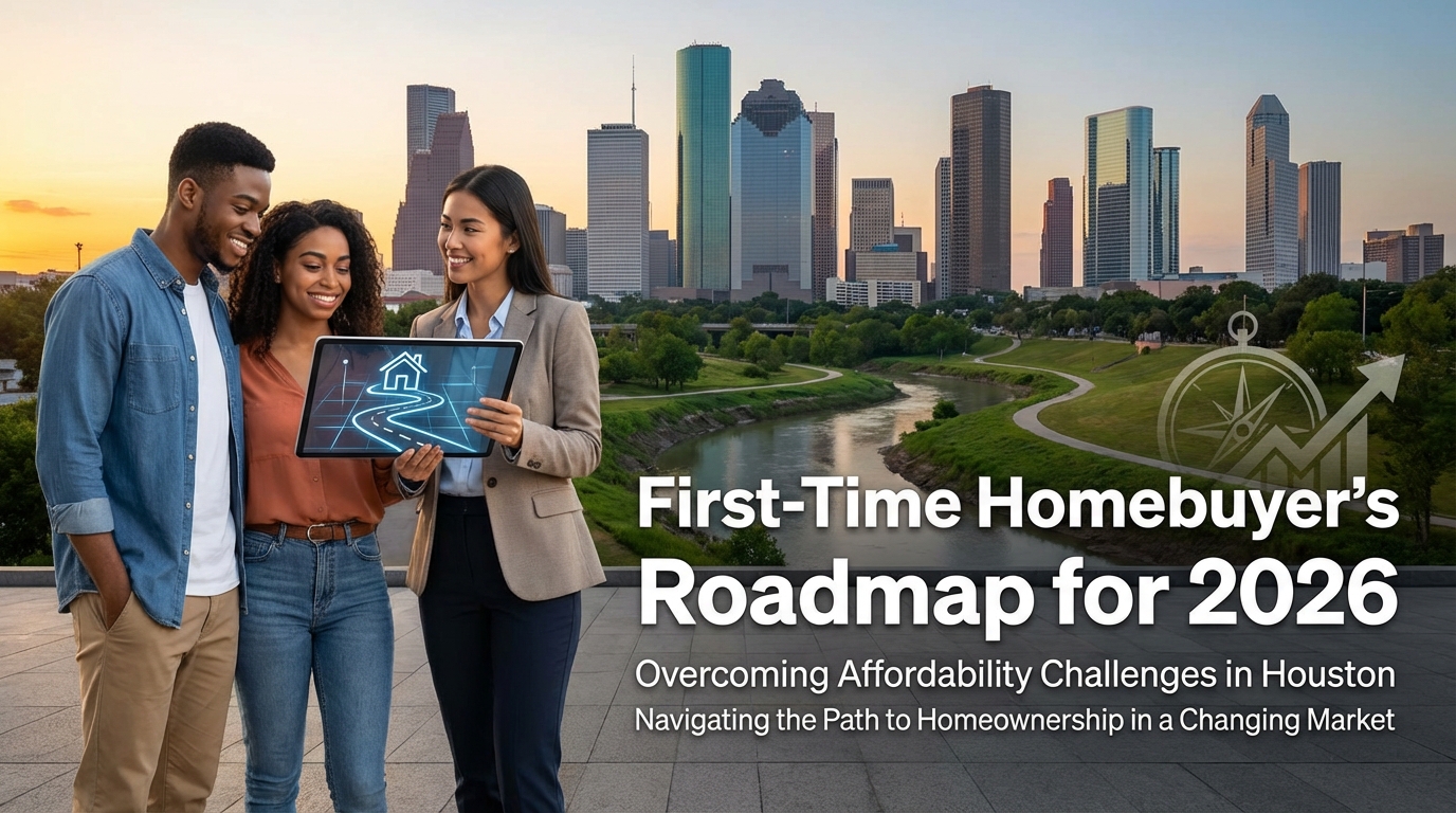 First-time homebuyers planning finances and mortgage options to purchase a home in Houston in 2026