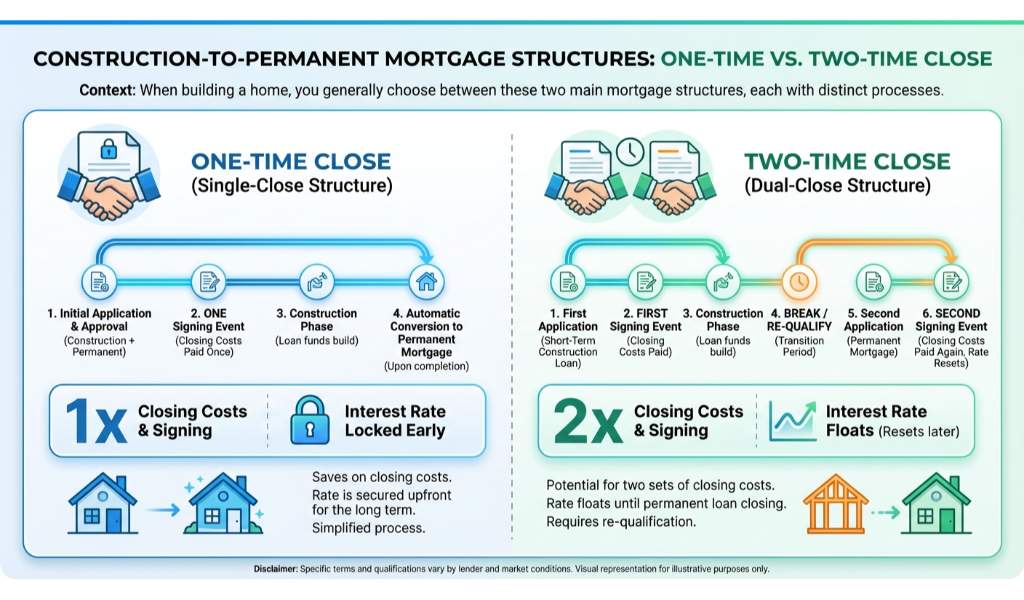 One-Time Close vs. Two-Time Close Construction Loans