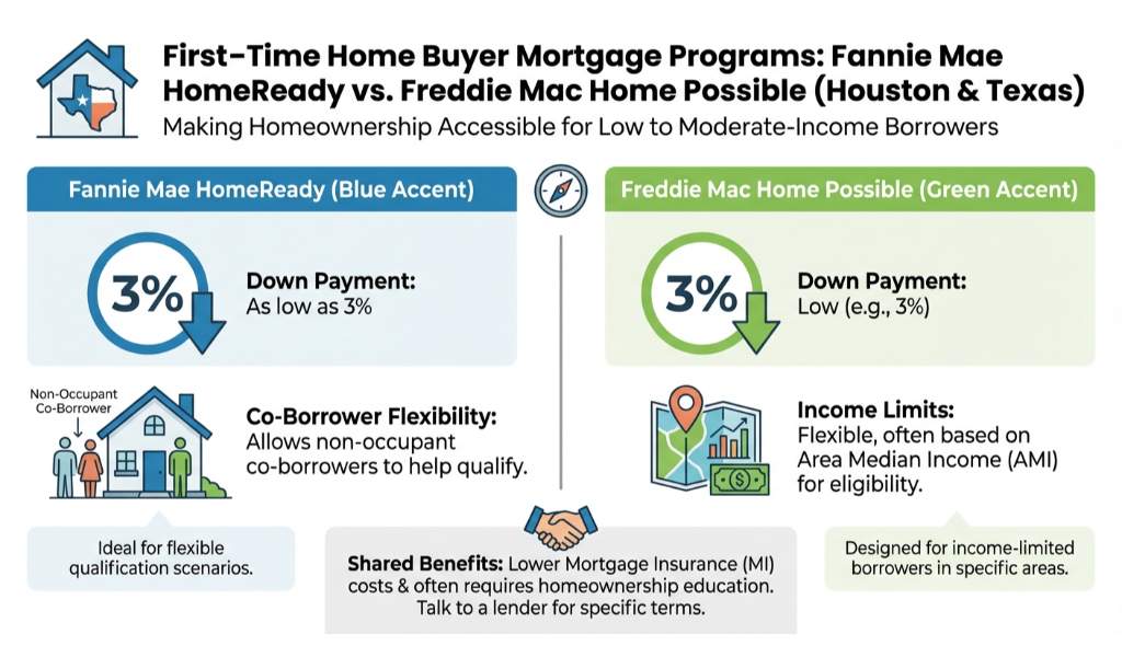 Top First-Time Home Buyer Mortgage Options: HomeReady and Home Possible